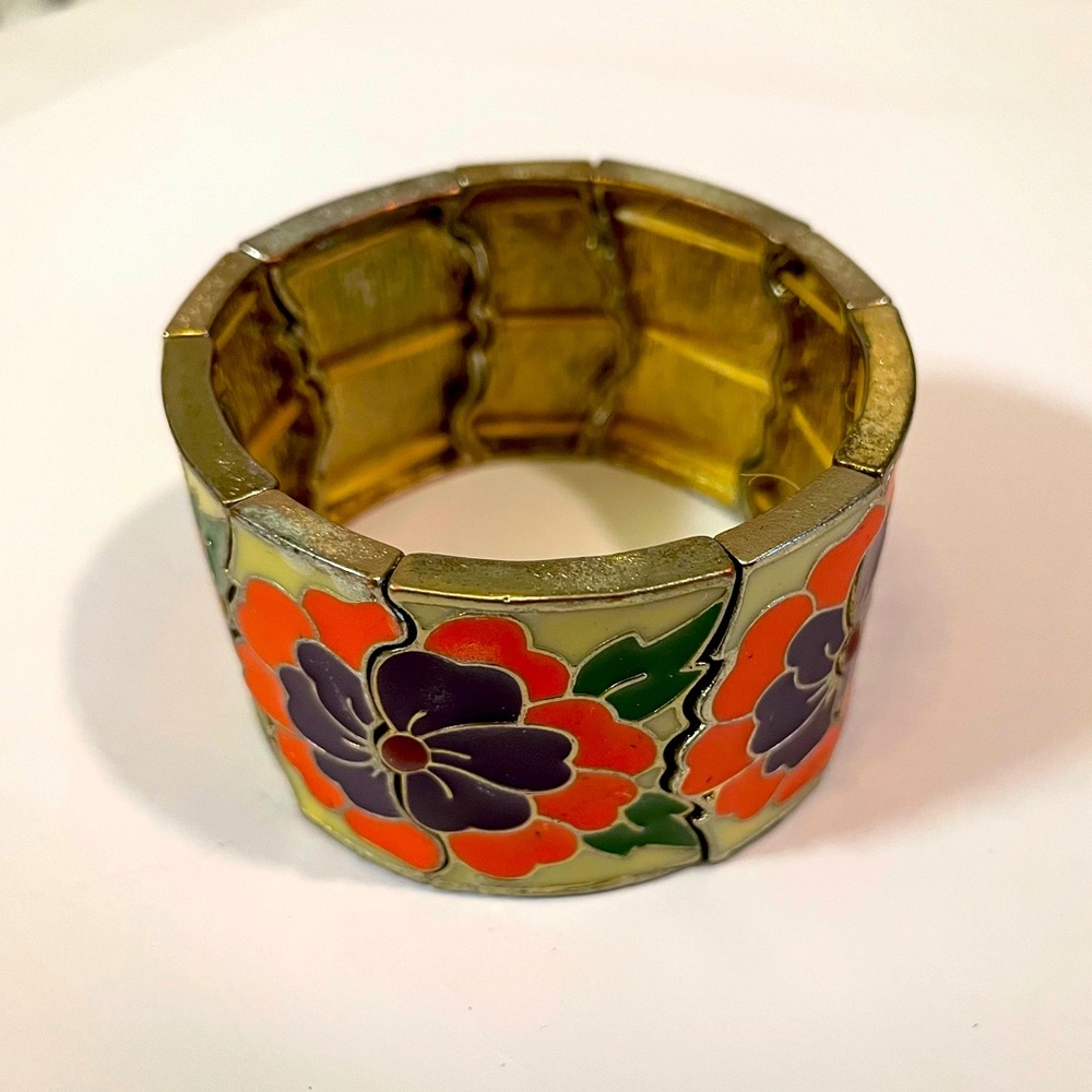 Vintage cuff. 70s floral